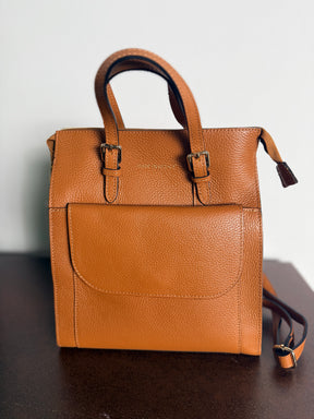 Borsa Zaino in Pelle – Cognac
