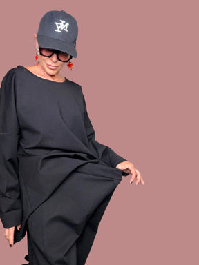 Pantalone in bengalina a gamba ampia
