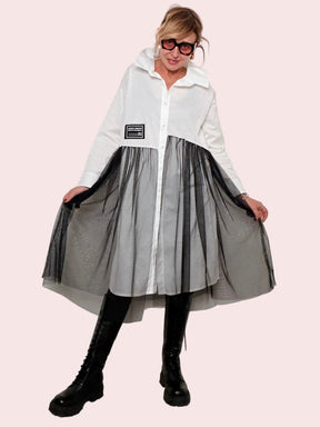 Abito Camicia con Tulle – Romantico, Grintoso, Unico
