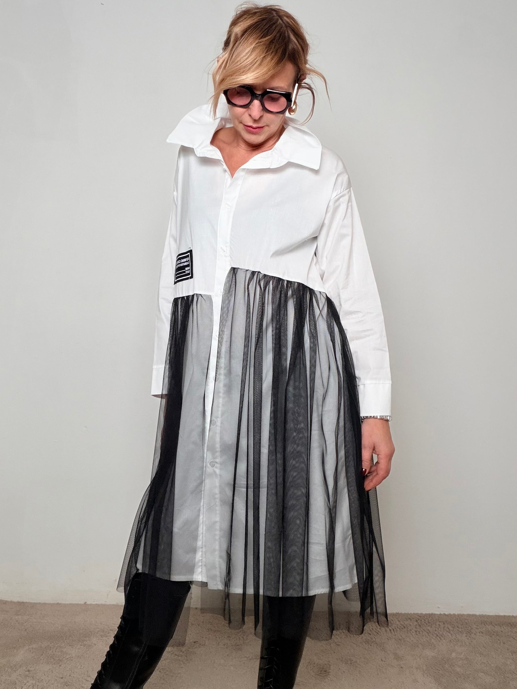 Abito Camicia con Tulle – Romantico, Grintoso, Unico