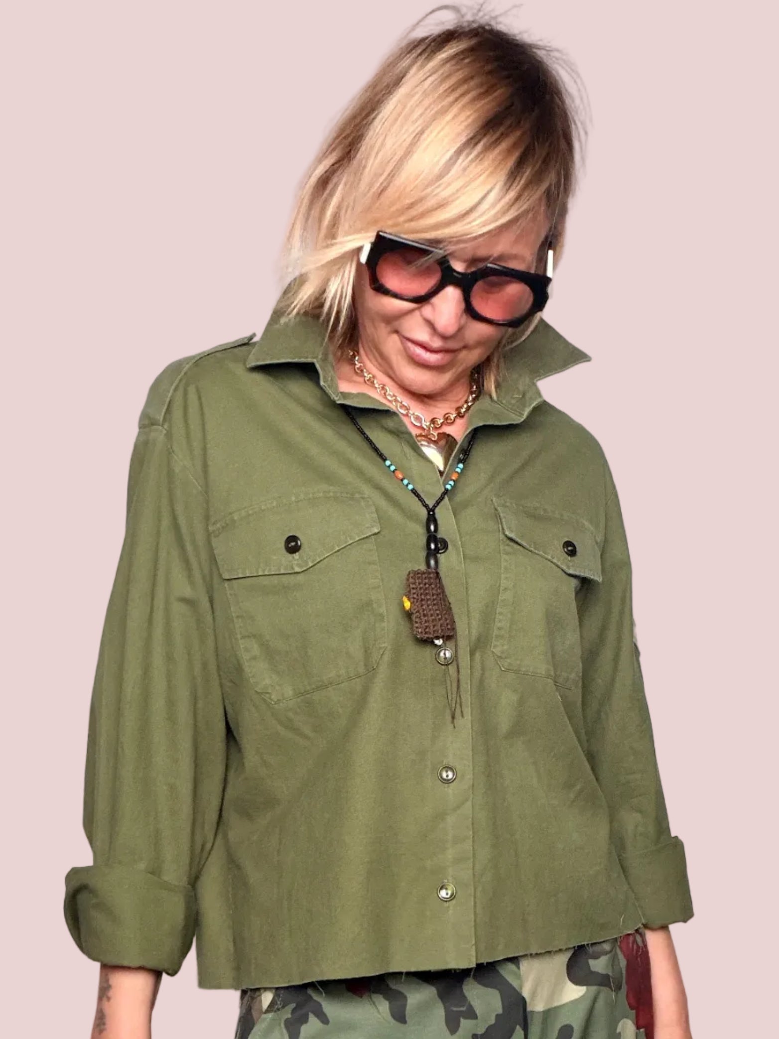 Giacca Military Lace & Fringe