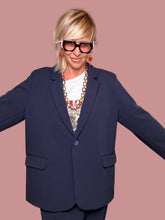 Giacca Monopetto Crêpe Oversize | Nero o Blu Navy