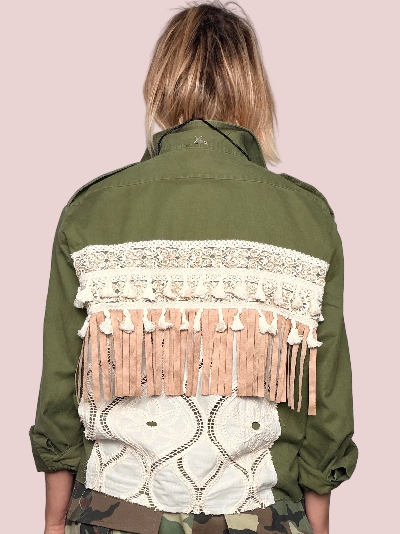 Giacca Military Lace & Fringe