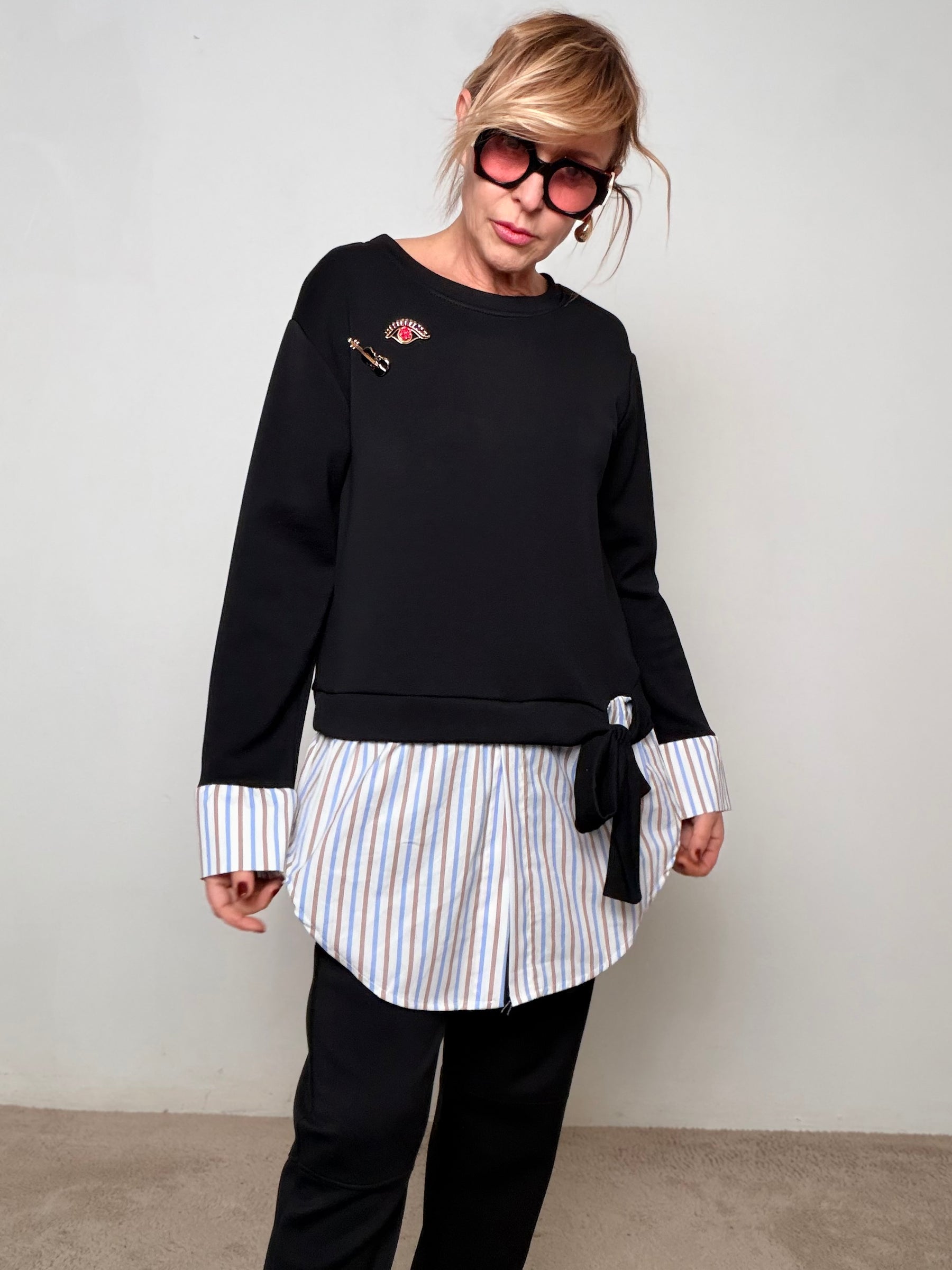 Felpa Effetto Doppiato – Comfort con Stile Urban Chic