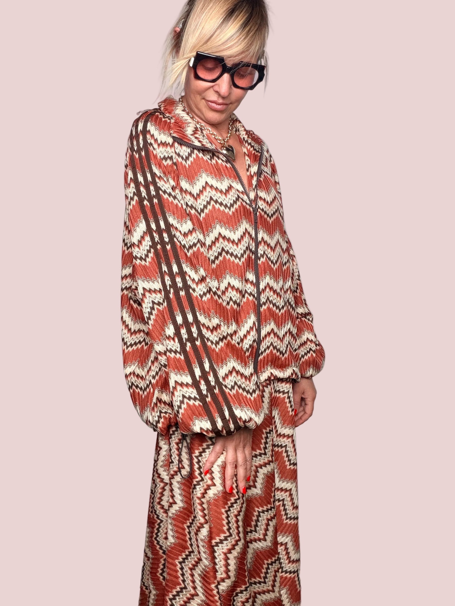 Bomber Chevron Terracotta