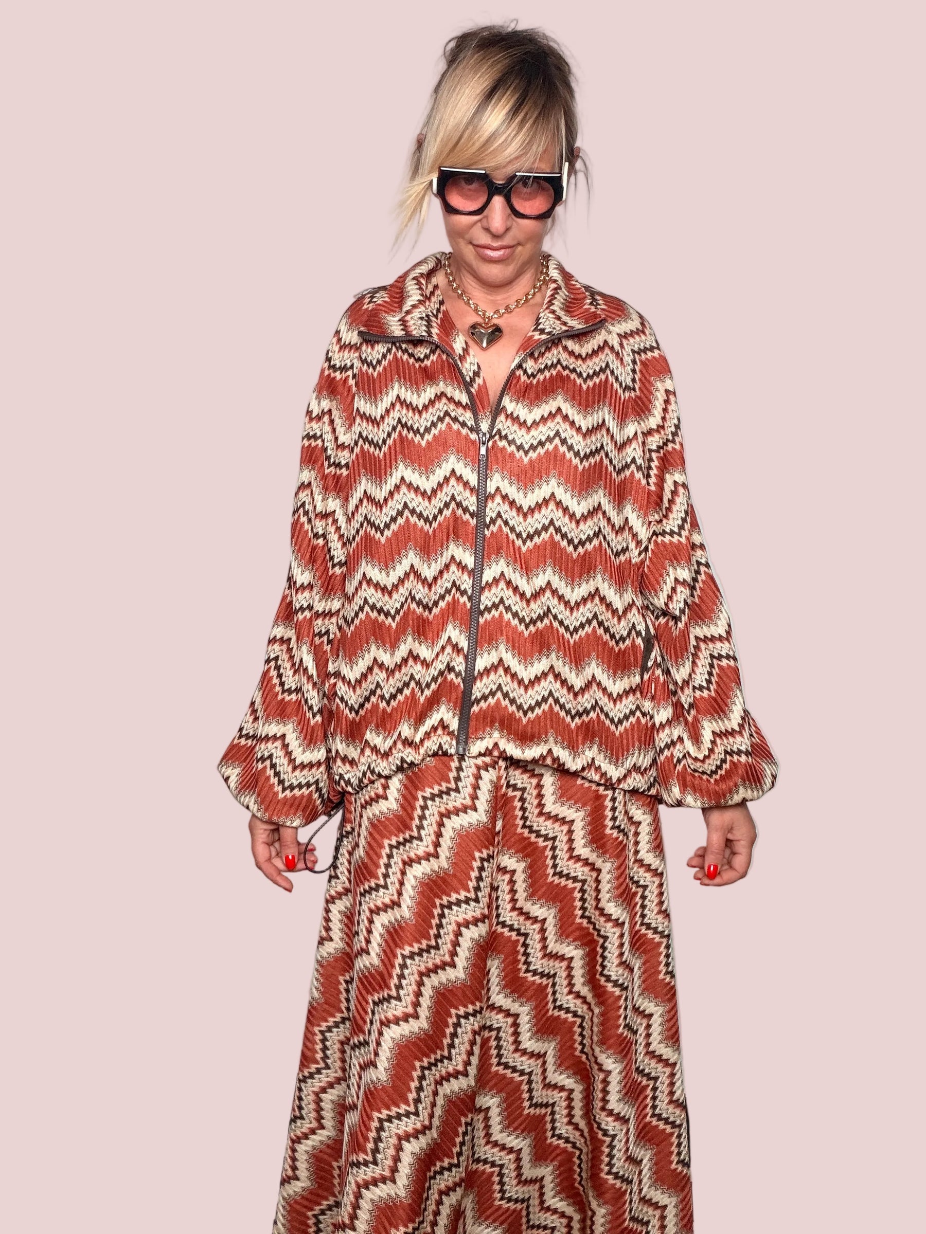 Bomber Chevron Terracotta