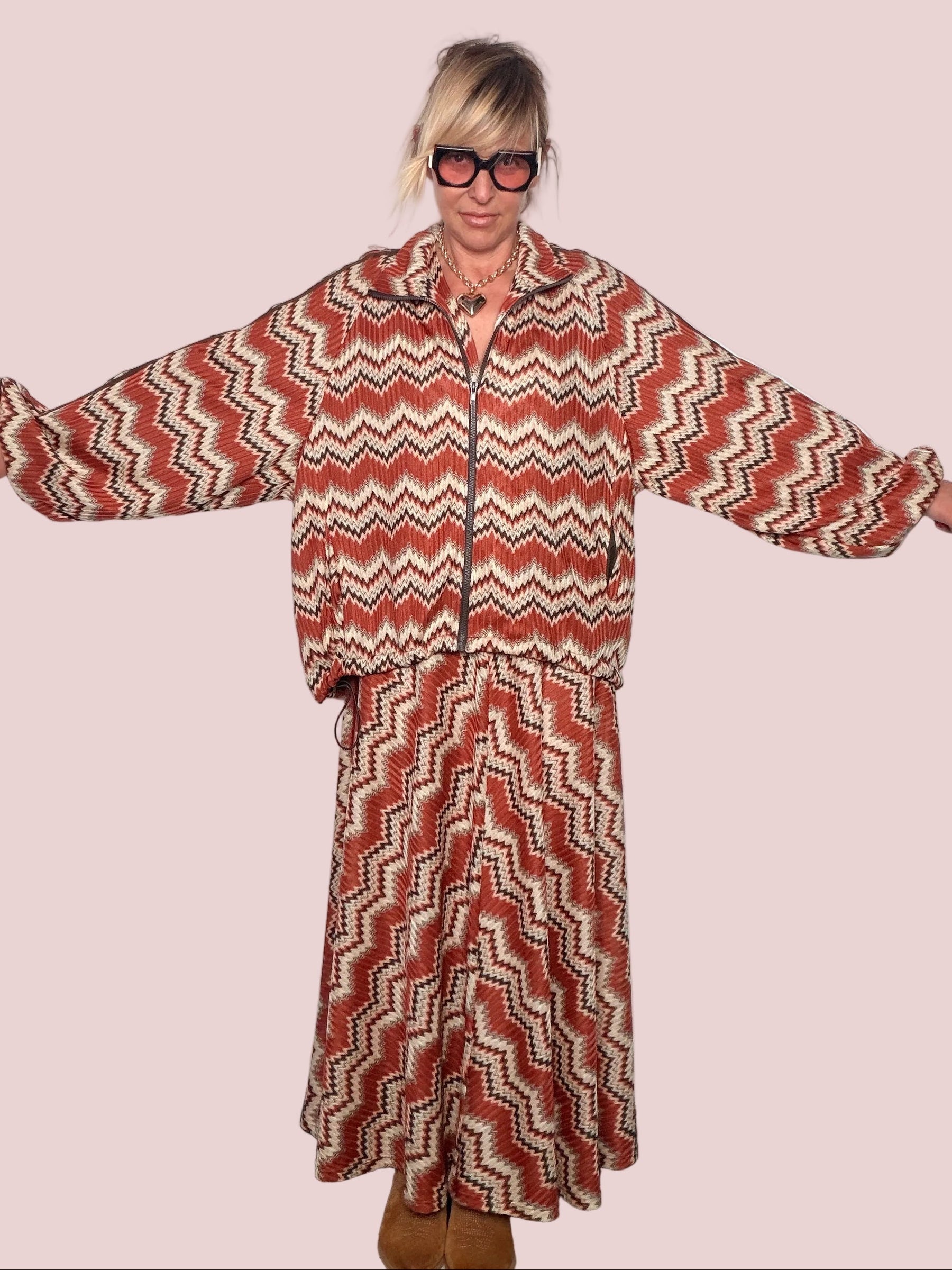 Bomber Chevron Terracotta