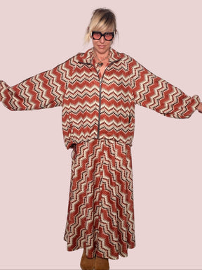 Bomber Chevron Terracotta