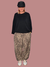 Pantalone Felpa Animalier Leopardato | Vita Elastica