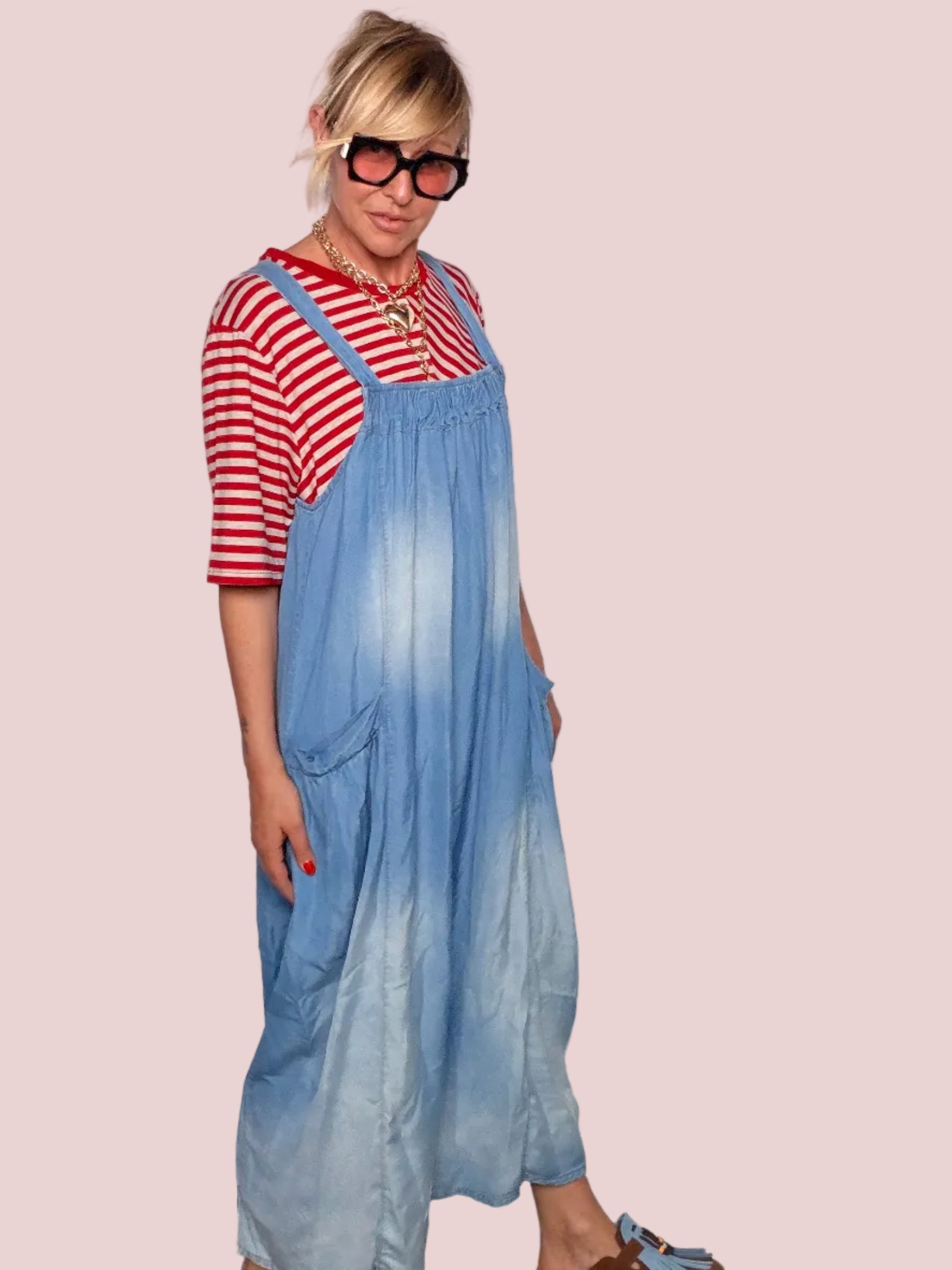 Abito Salopette in Tencel Denim