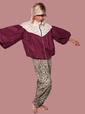 Pantalone Felpa Animalier Leopardato | Vita Elastica