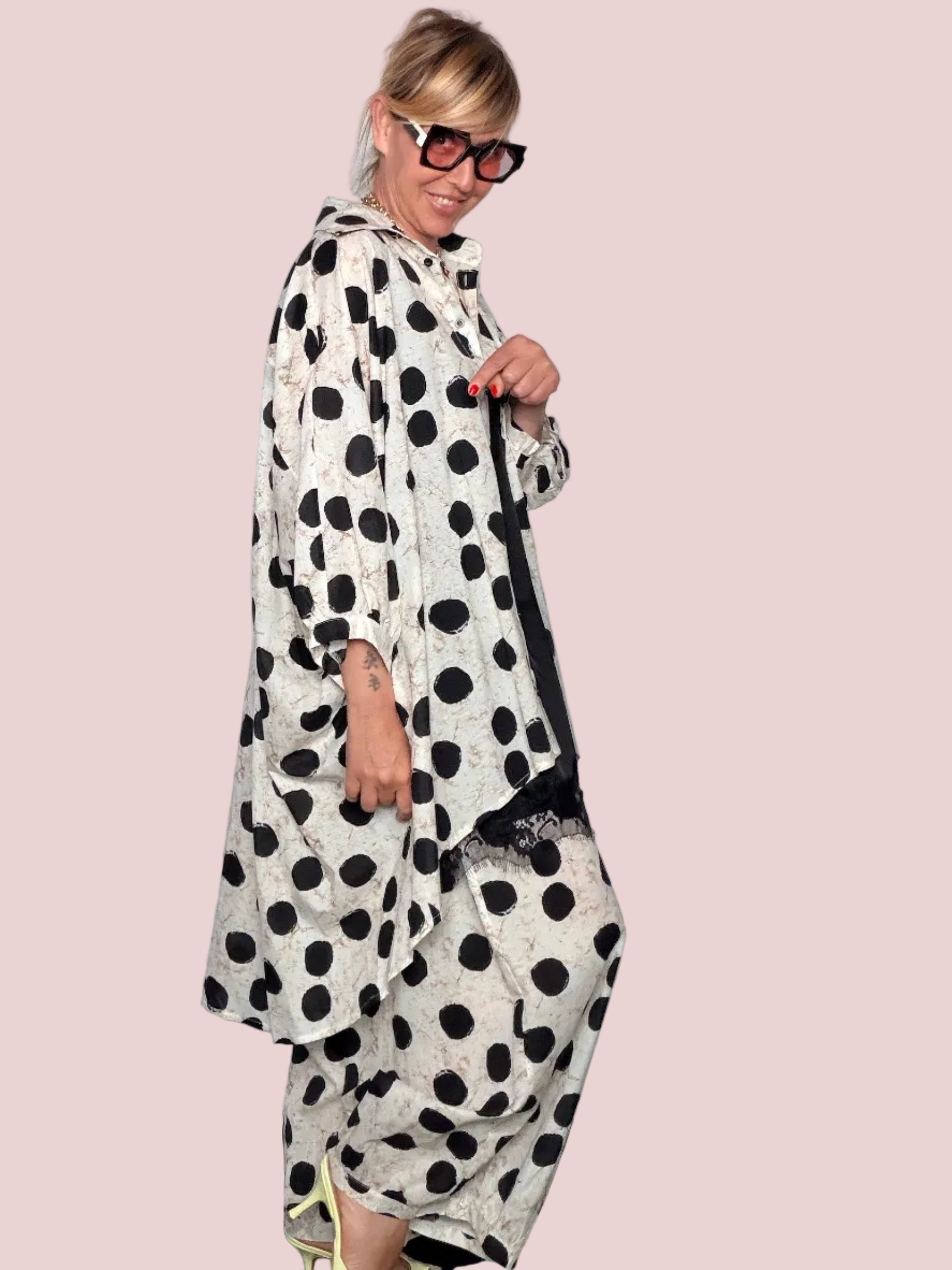 Camicia Mussola di Cotone a Pois