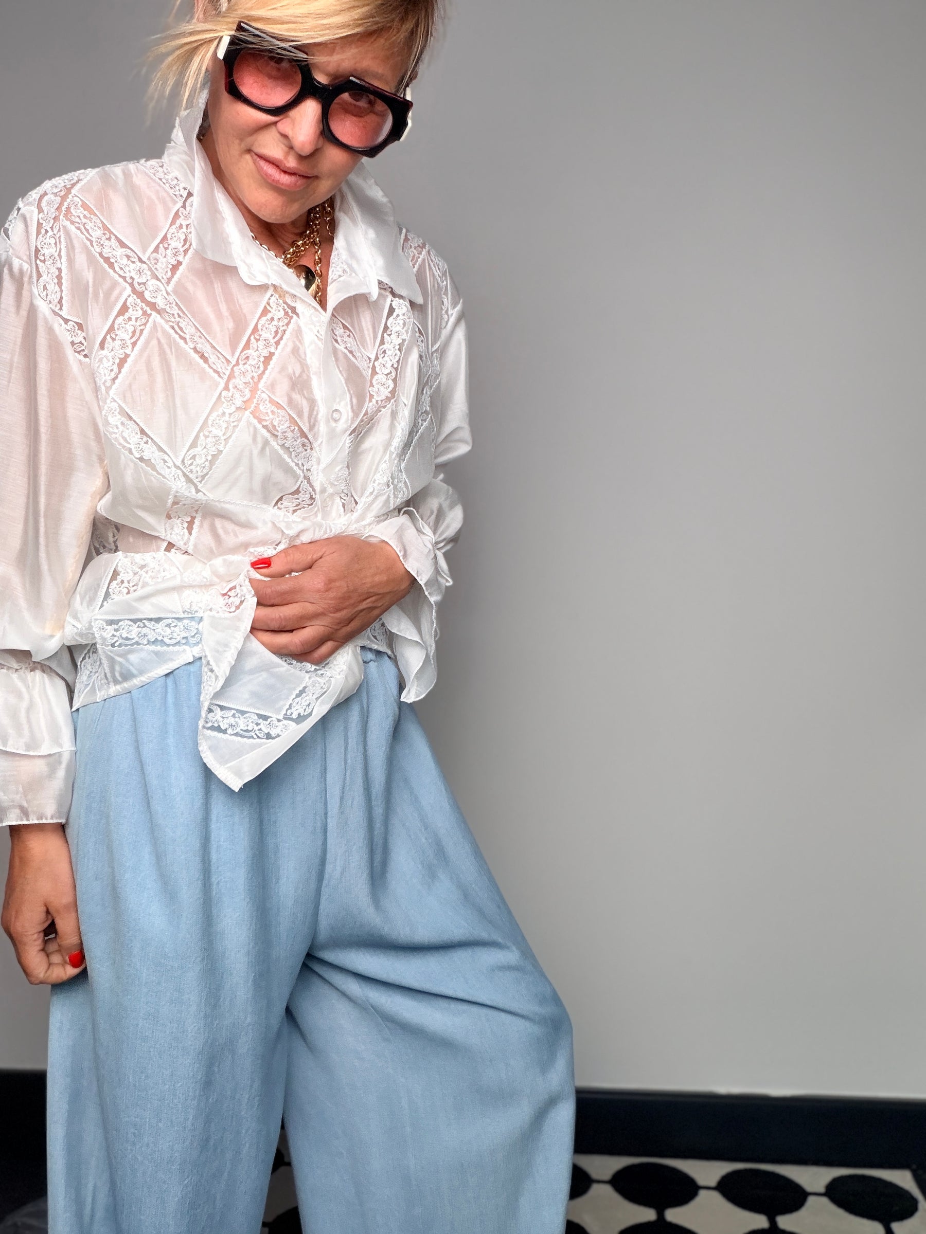 Jeans Wide Leg Celeste