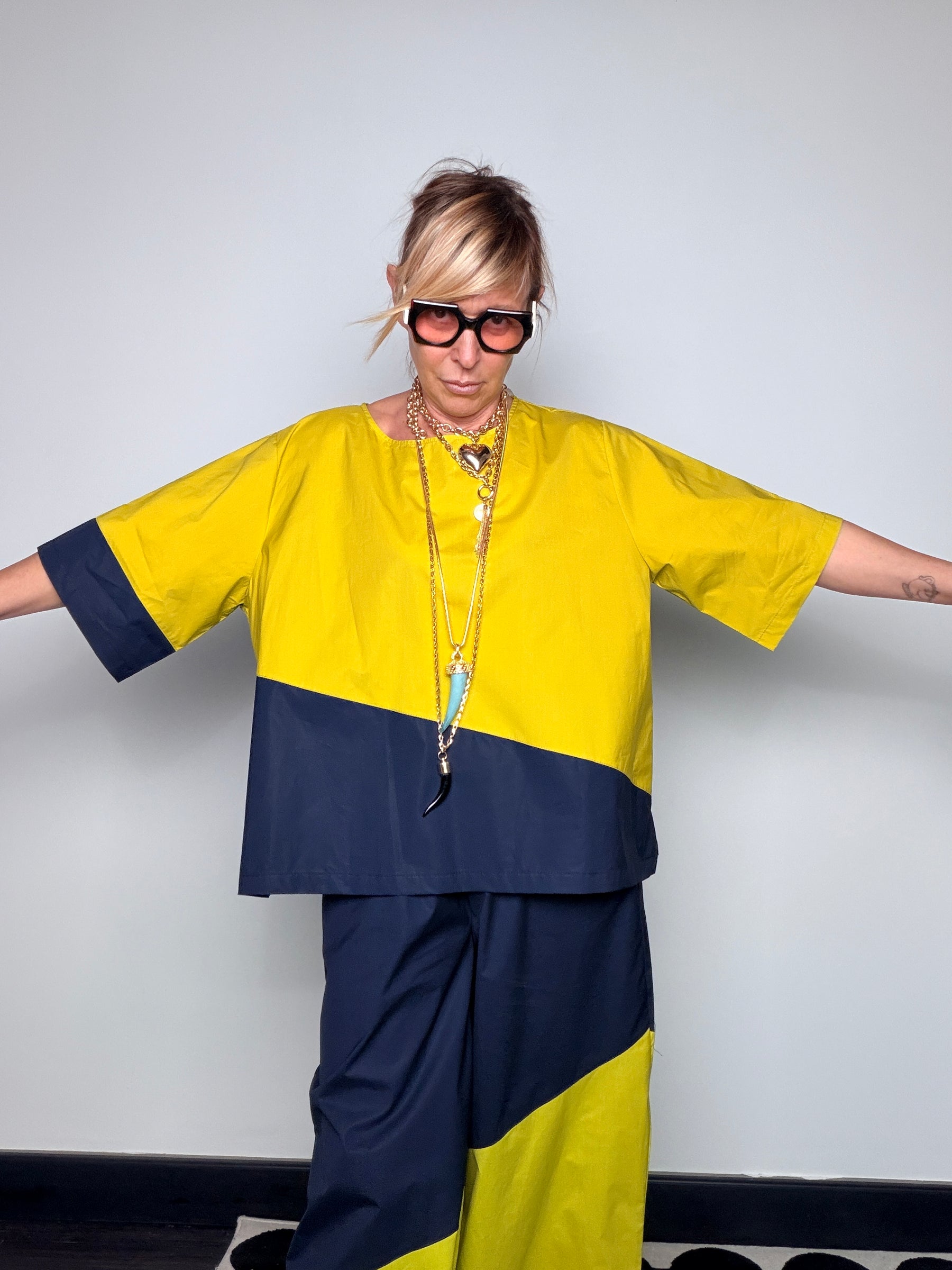 Camicia Bicolore geometrica