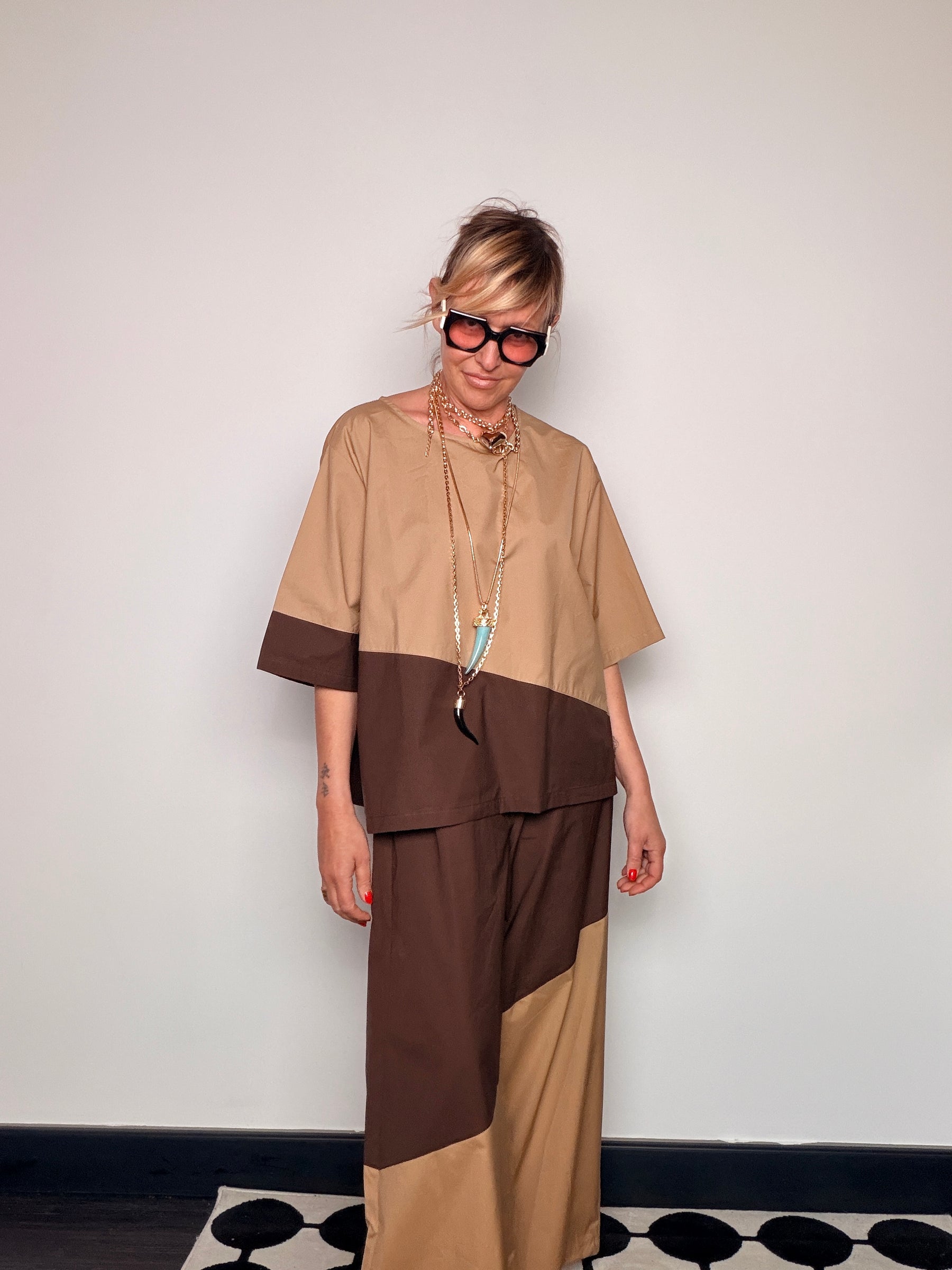 Camicia Bicolore geometrica