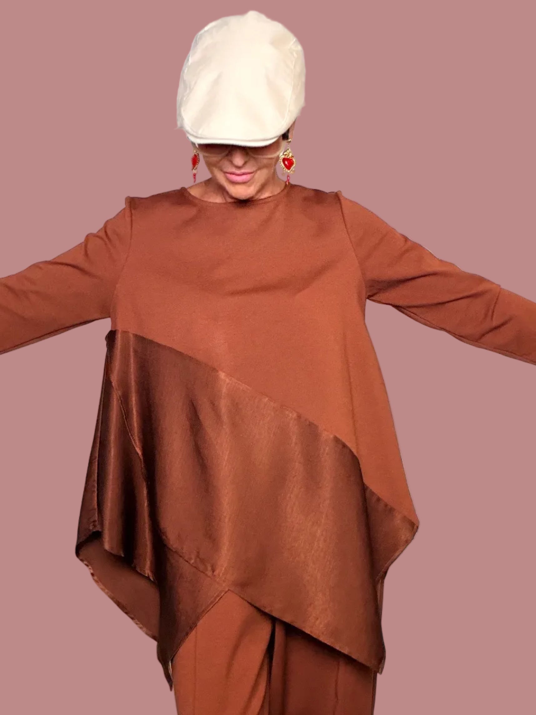 Maglia Blusa Punto Milano e Raso
