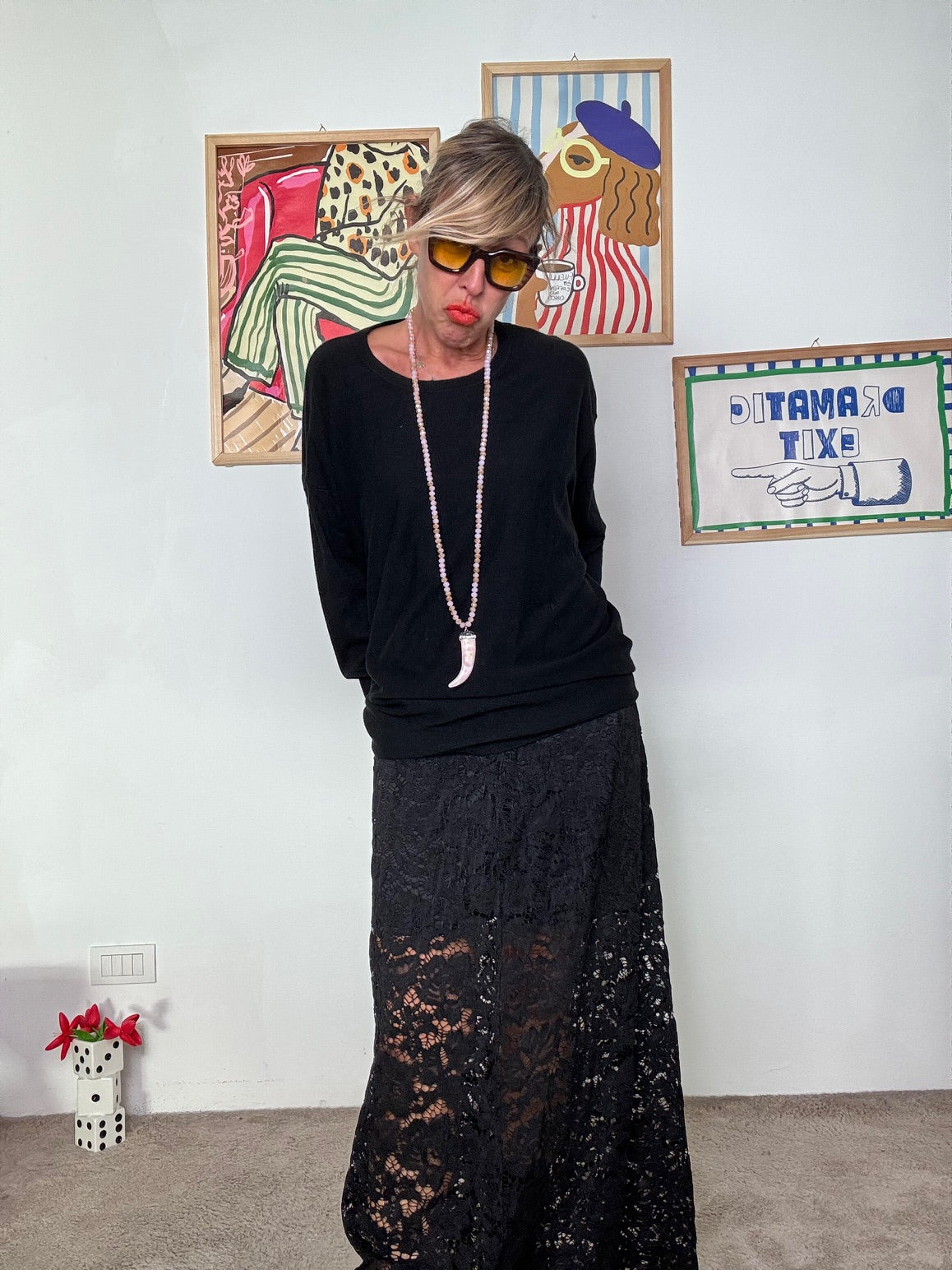 FEMALE - Gonna lunga in pizzo raffinata e romantica