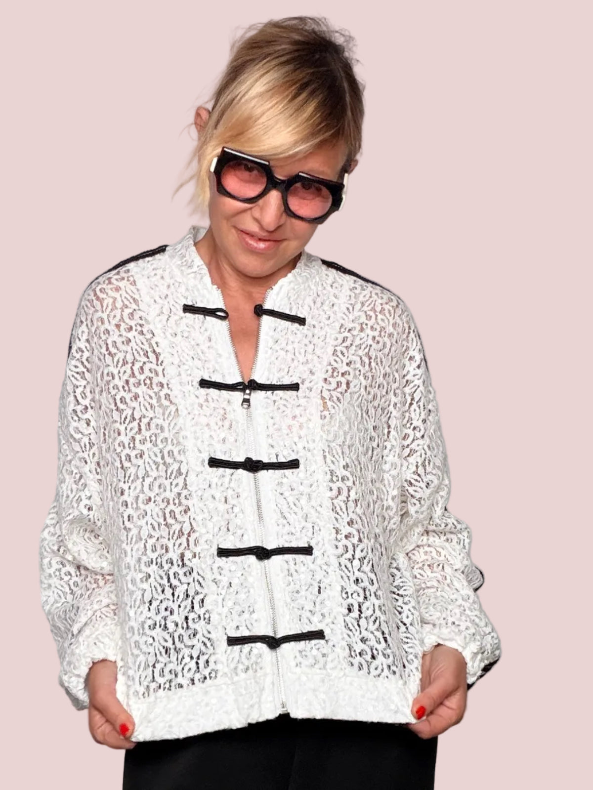 Bomber in Pizzo e Paillettes