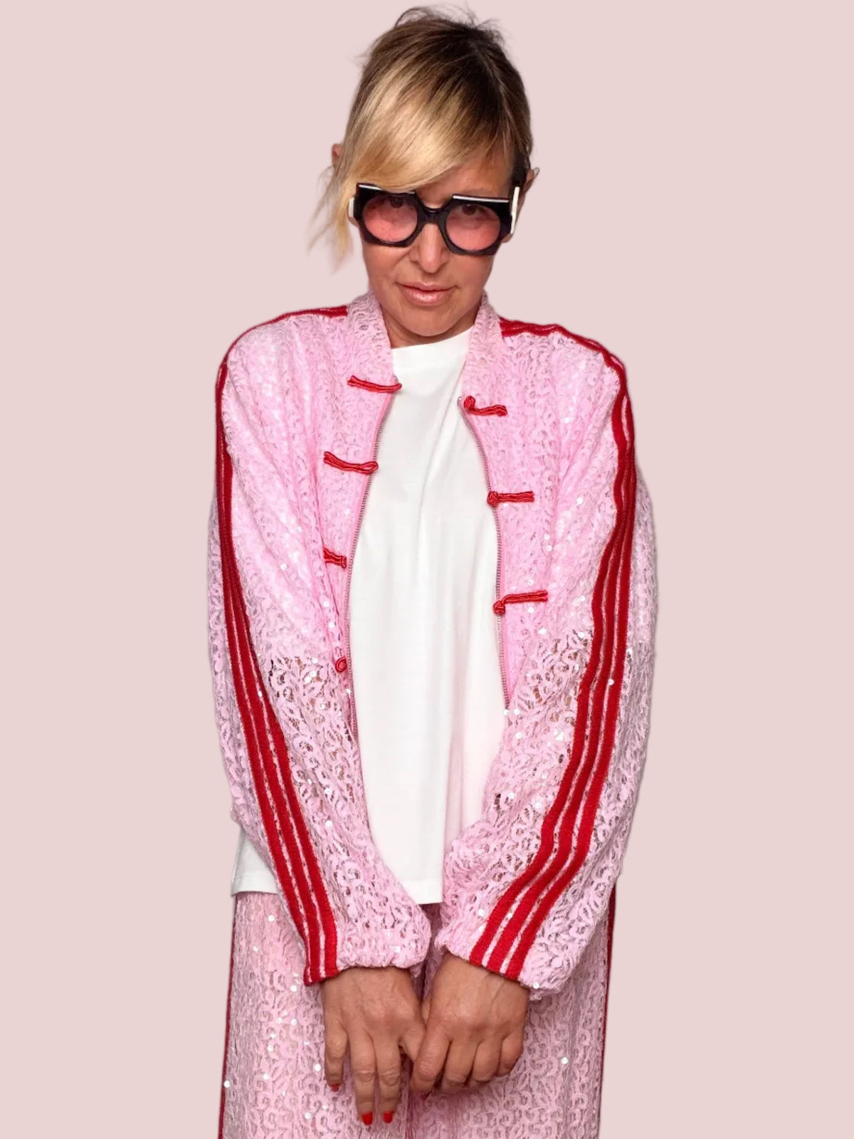 Bomber in Pizzo e Paillettes
