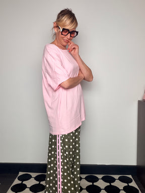 T-shirt Oversize Tinta Unita – Rosa Cipria