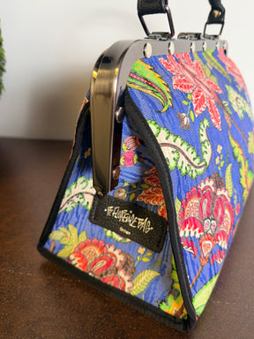 Doctor Bag Jacquard Floreale Blu – The Florentine Bag