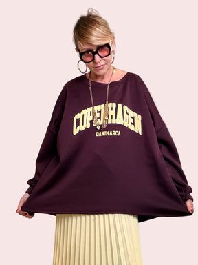 Felpa Over Stampa Copenhagen