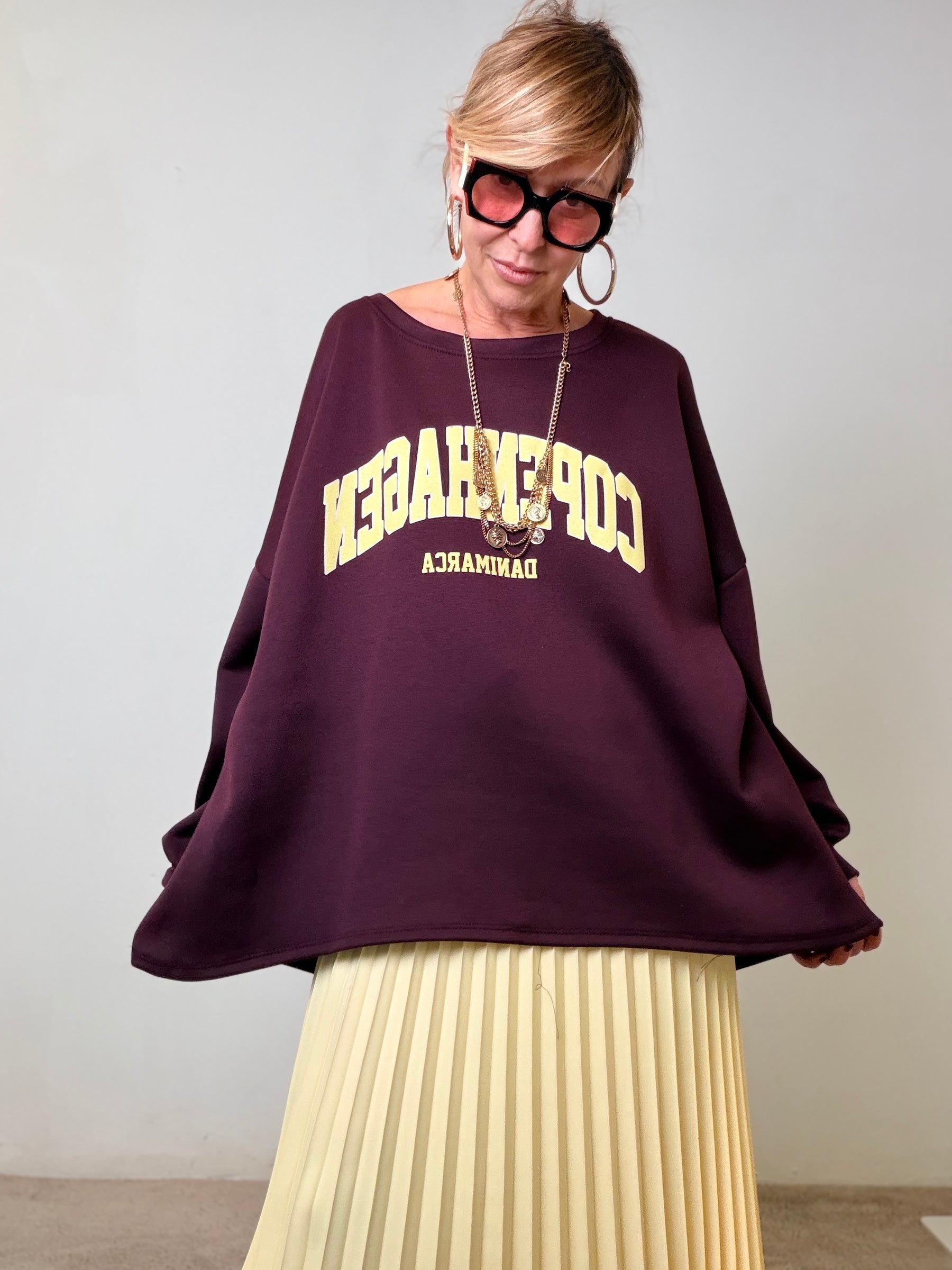 Felpa Over Stampa Copenhagen