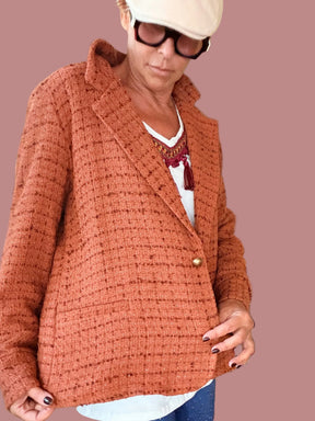 Giacca blazer in bouclé