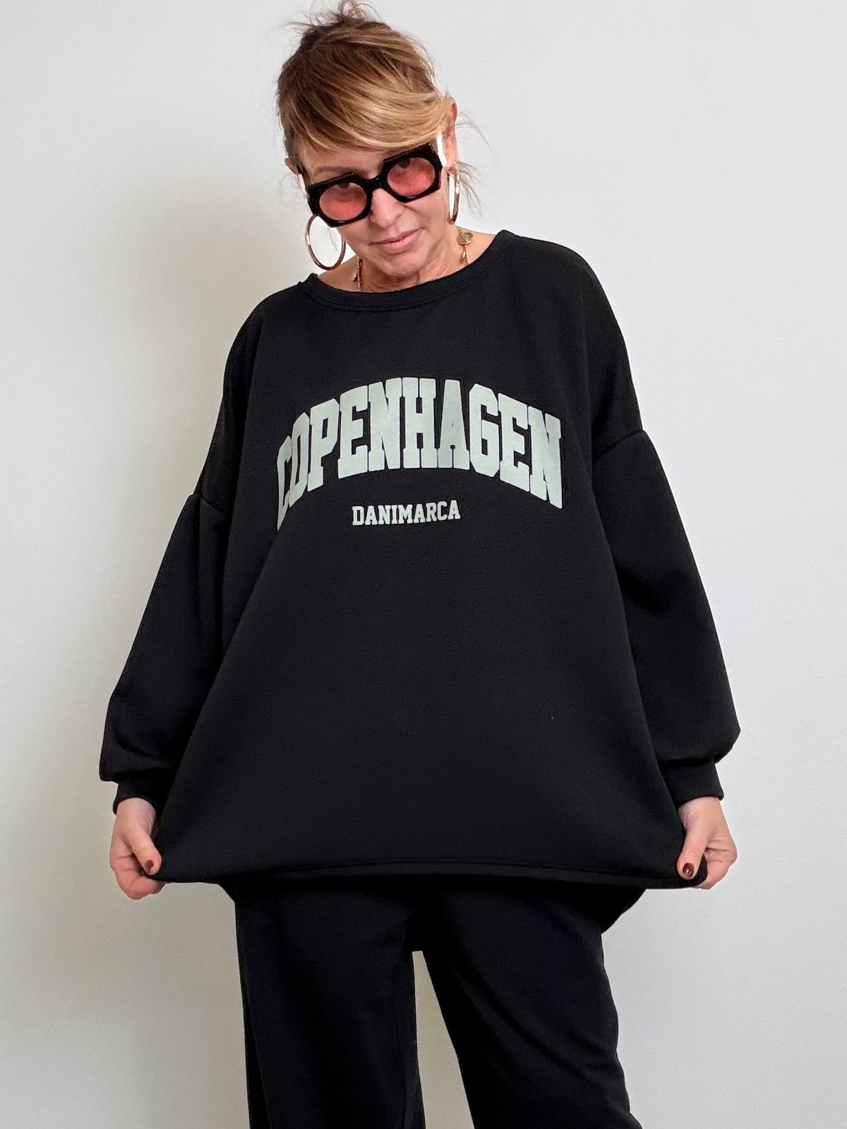 Felpa Over Stampa Copenhagen