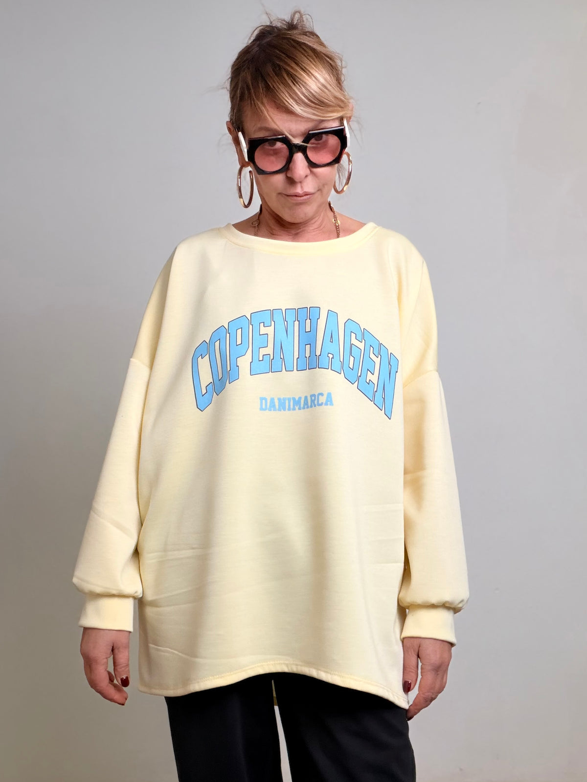 Felpa Over Stampa Copenhagen