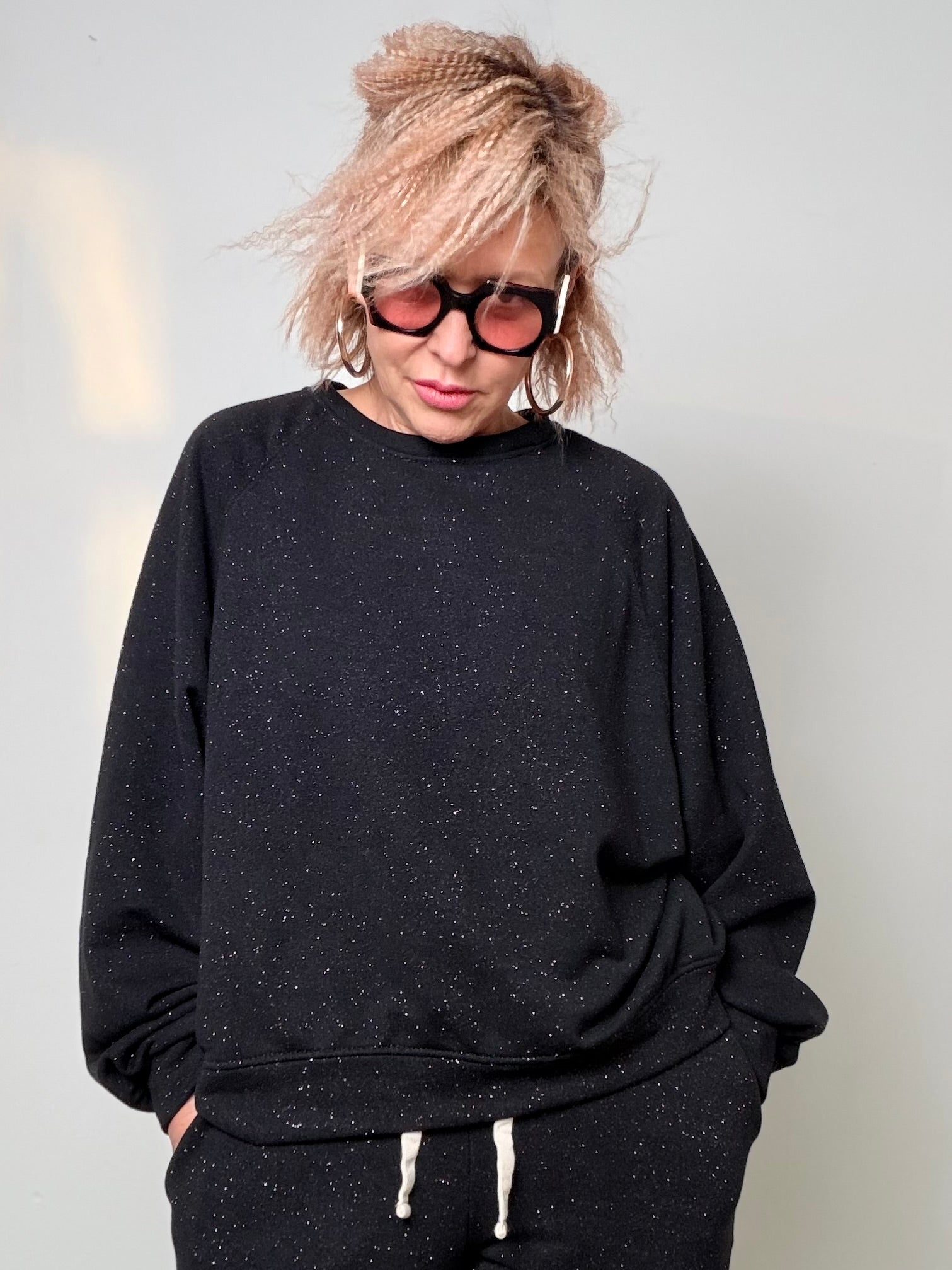 Felpa Morbida con Punti Luce