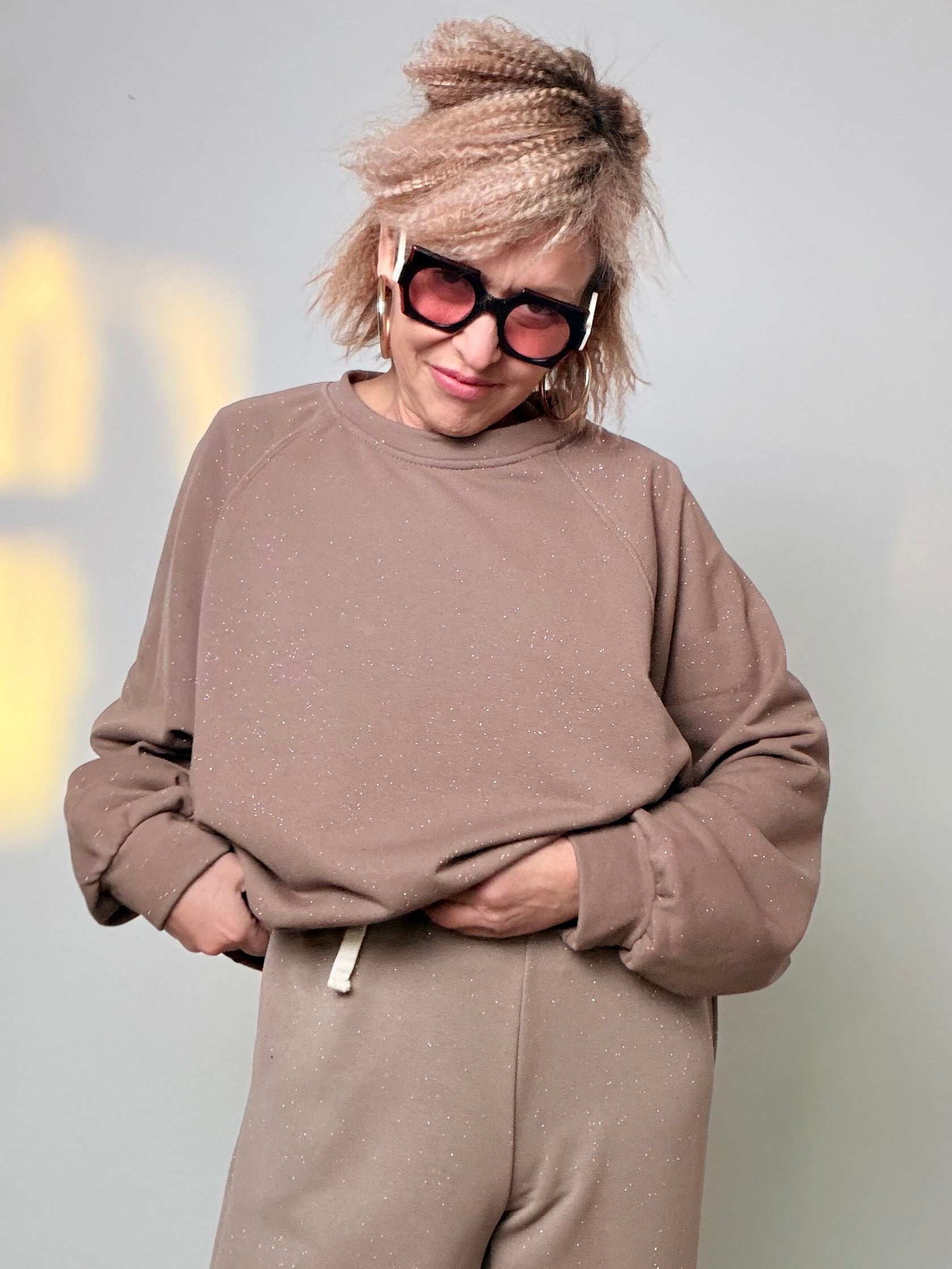 Felpa Morbida con Punti Luce