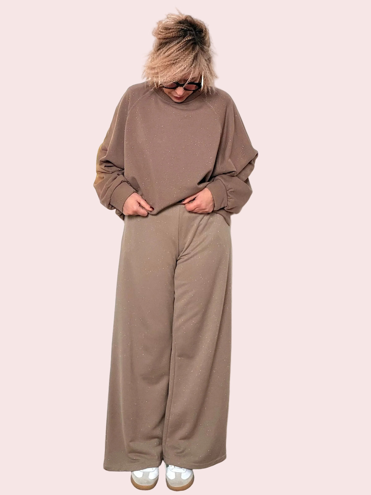 Pantalone Morbido con Punti Luce