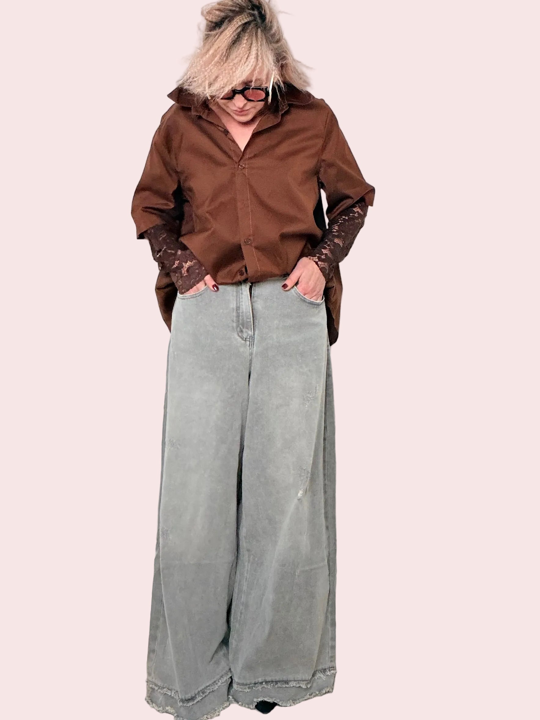 Jeans Over a Gamba Ampia