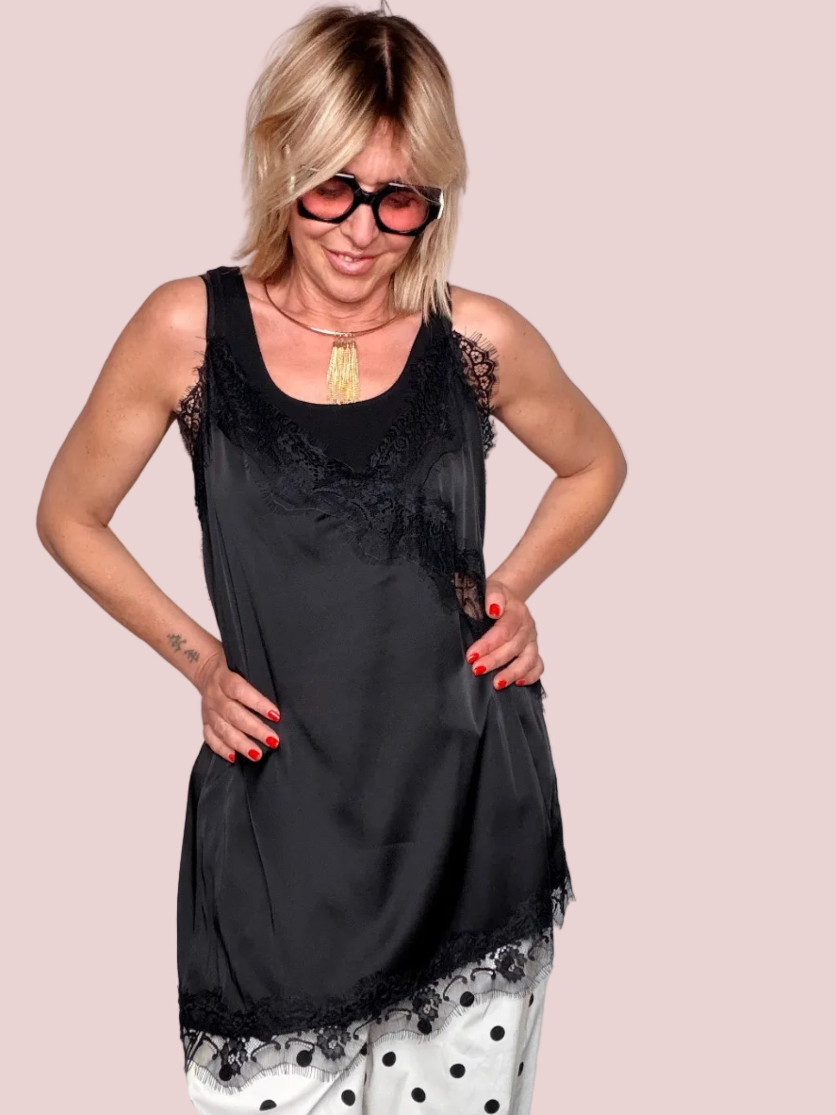 Top Raso Pizzo Nero