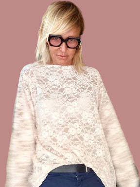 Maglia Over in Pizzo
