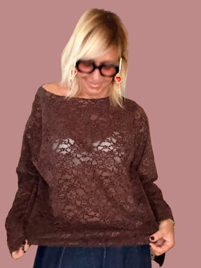 Maglia Over in Pizzo