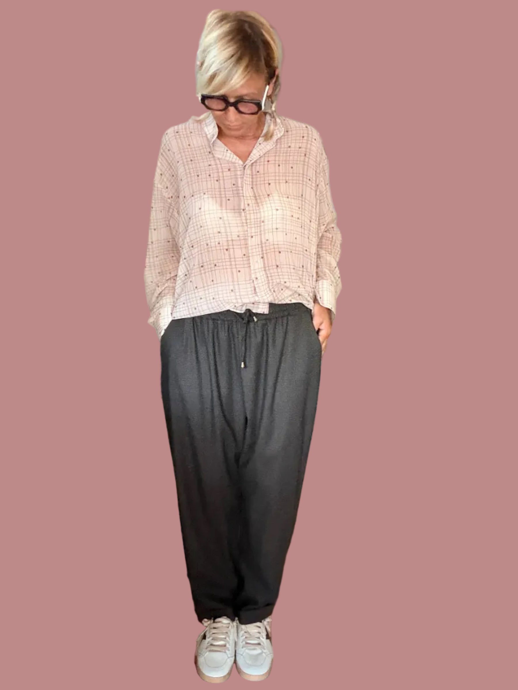 Pantalone Check con Coulisse – comfort chic