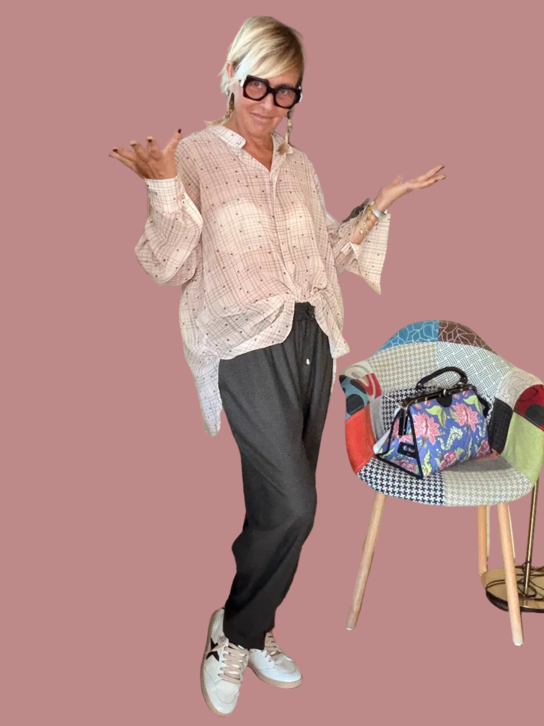 Pantalone Check con Coulisse – comfort chic