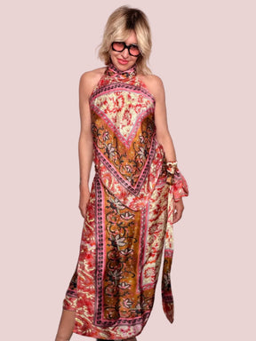 Top Halter Neck – Stampa Foulard Paisley