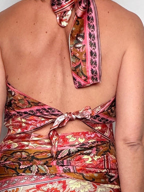 Top Halter Neck – Stampa Foulard Paisley
