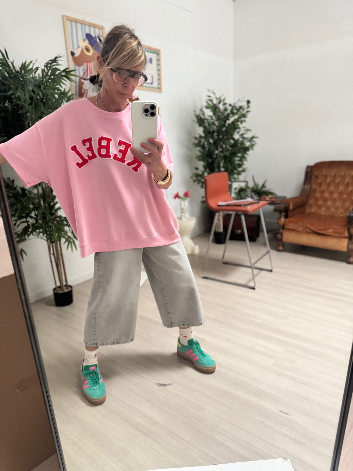 FEMALE - FELPA REBEL ROSA