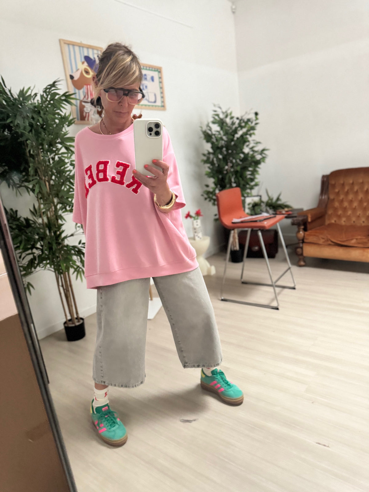 FEMALE - FELPA REBEL ROSA