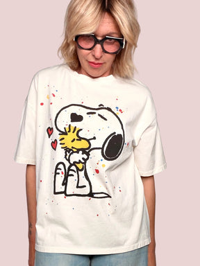 T-Shirt Snoopy & Woodstock – Paint Splash