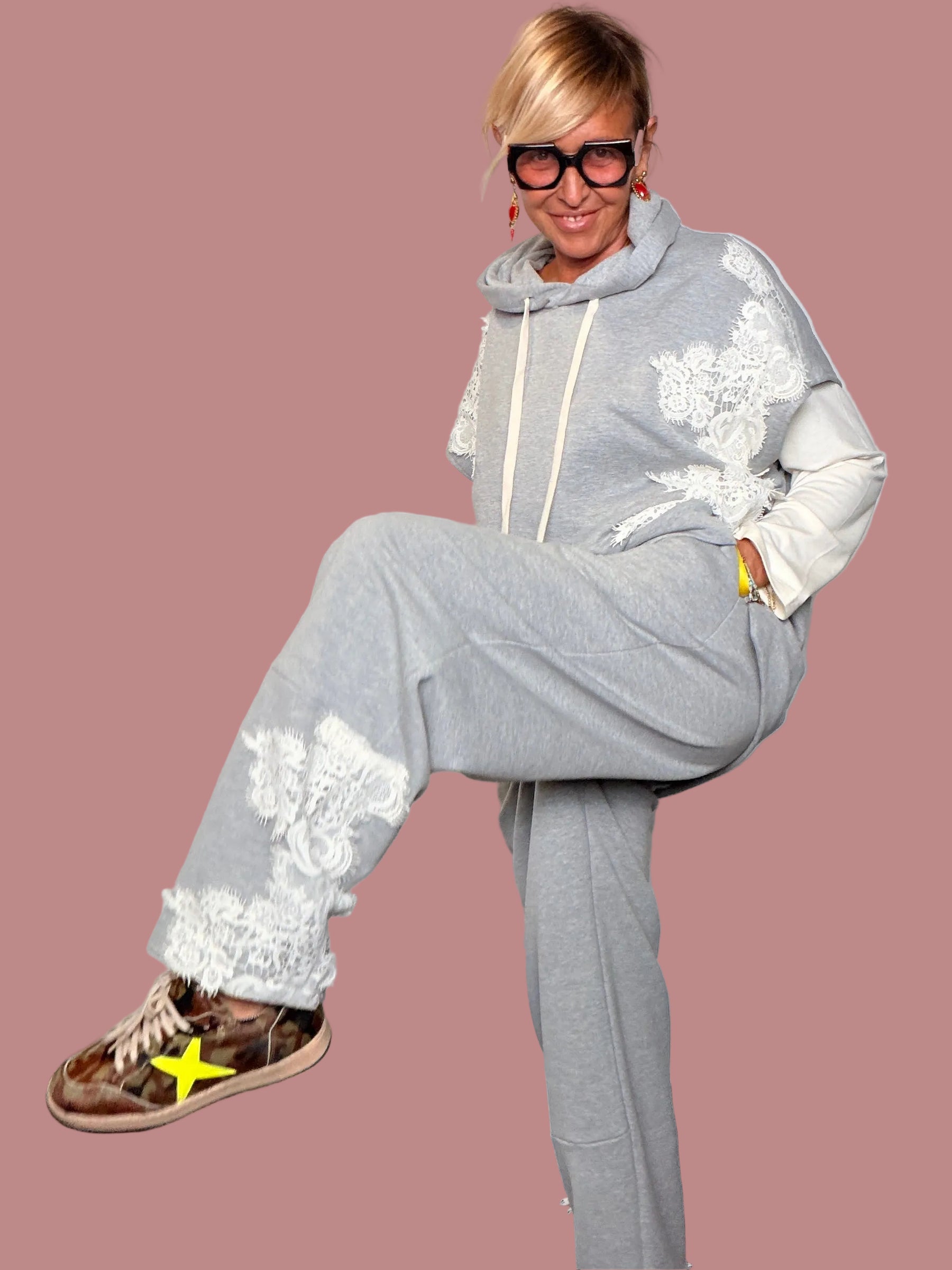Pantalone Felpa pizzo