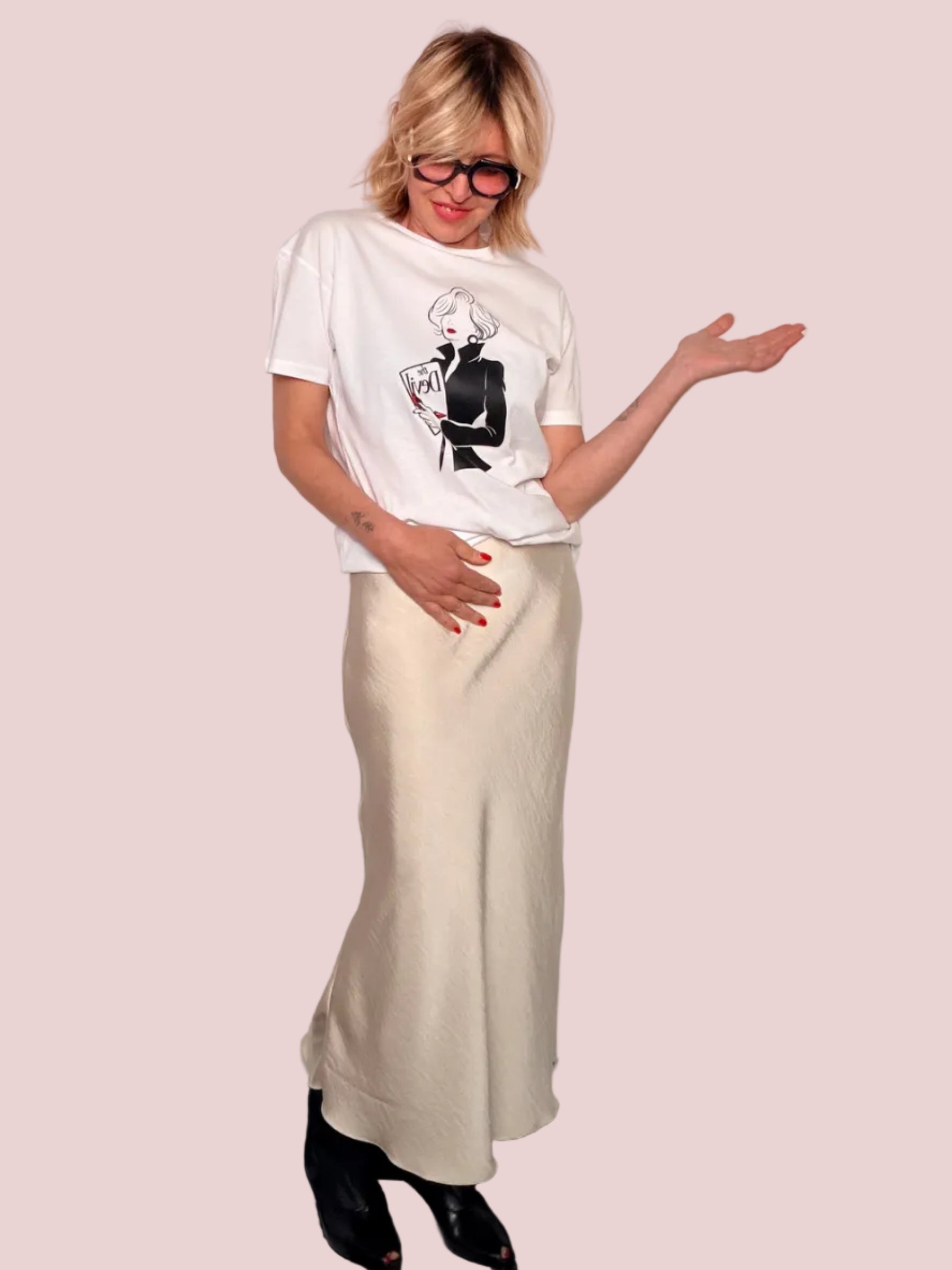 Gonna Midi in Satin