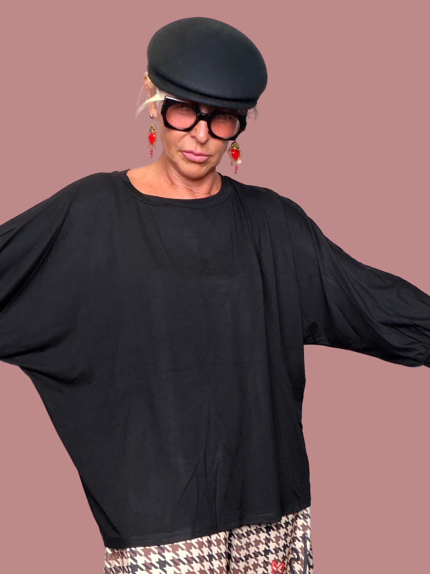Maglia Kimono Nera