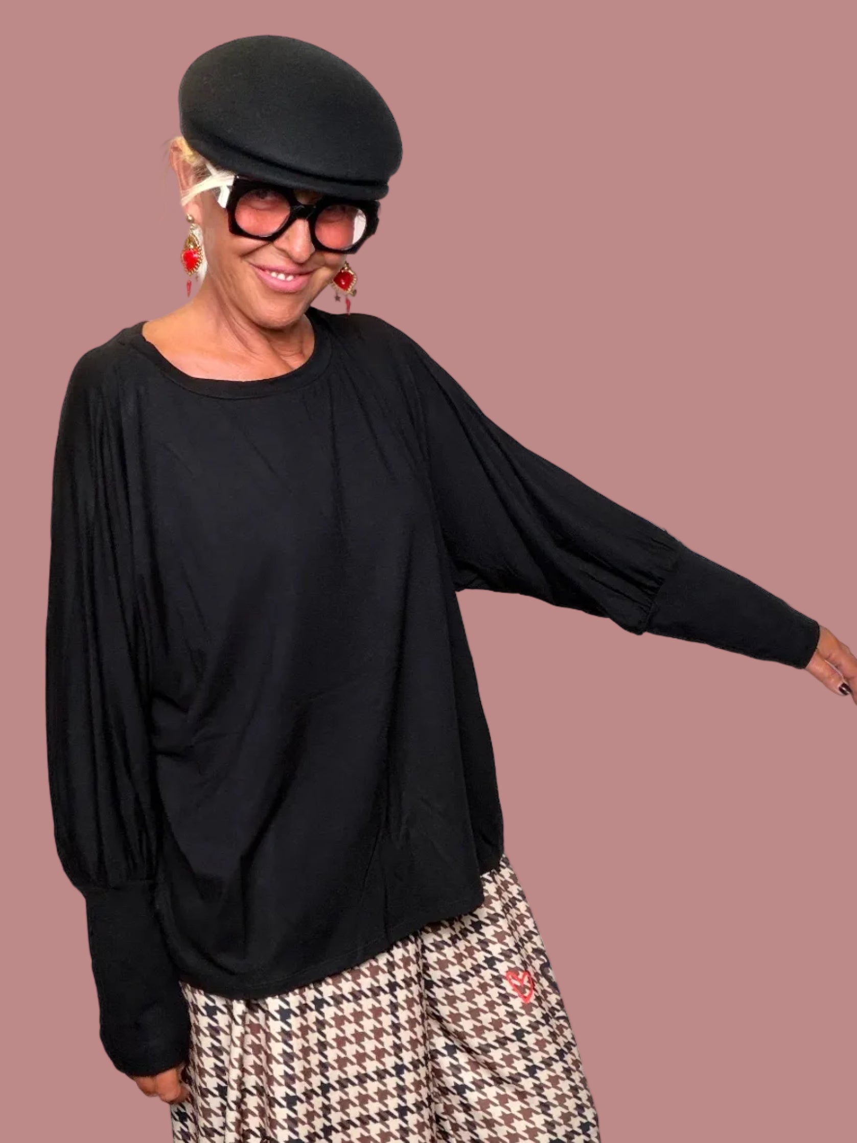 Maglia Kimono Nera