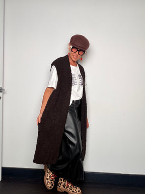 Cardigan Maxi Senza Maniche