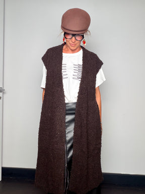 Cardigan Maxi Senza Maniche
